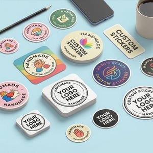 Custom Labels on Sheet Glosss Paper Stickers - Custom Sticker, Personalized Lable, your own design, your logo image immagine 4