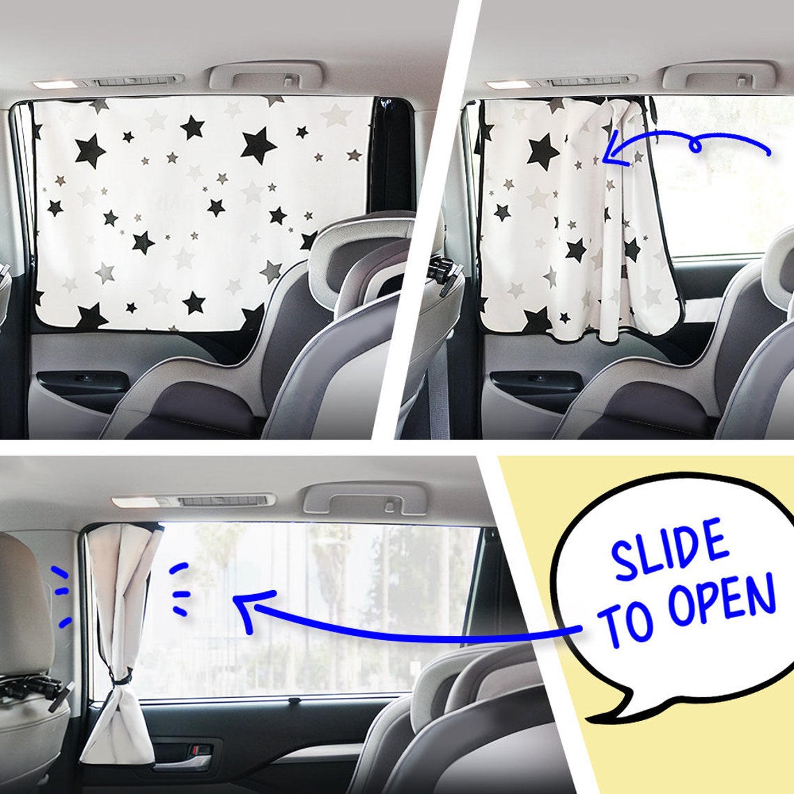 Car Side Window Shade Universal Curtain With Sun Etsy