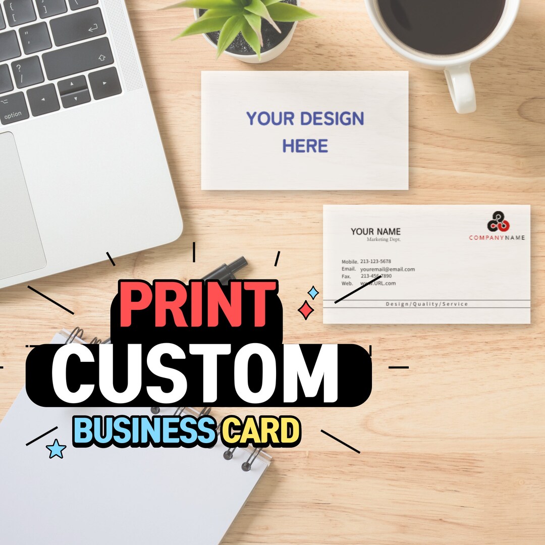 Custom Business Cards: Shimmering Metallic or Linen Finish - Etsy