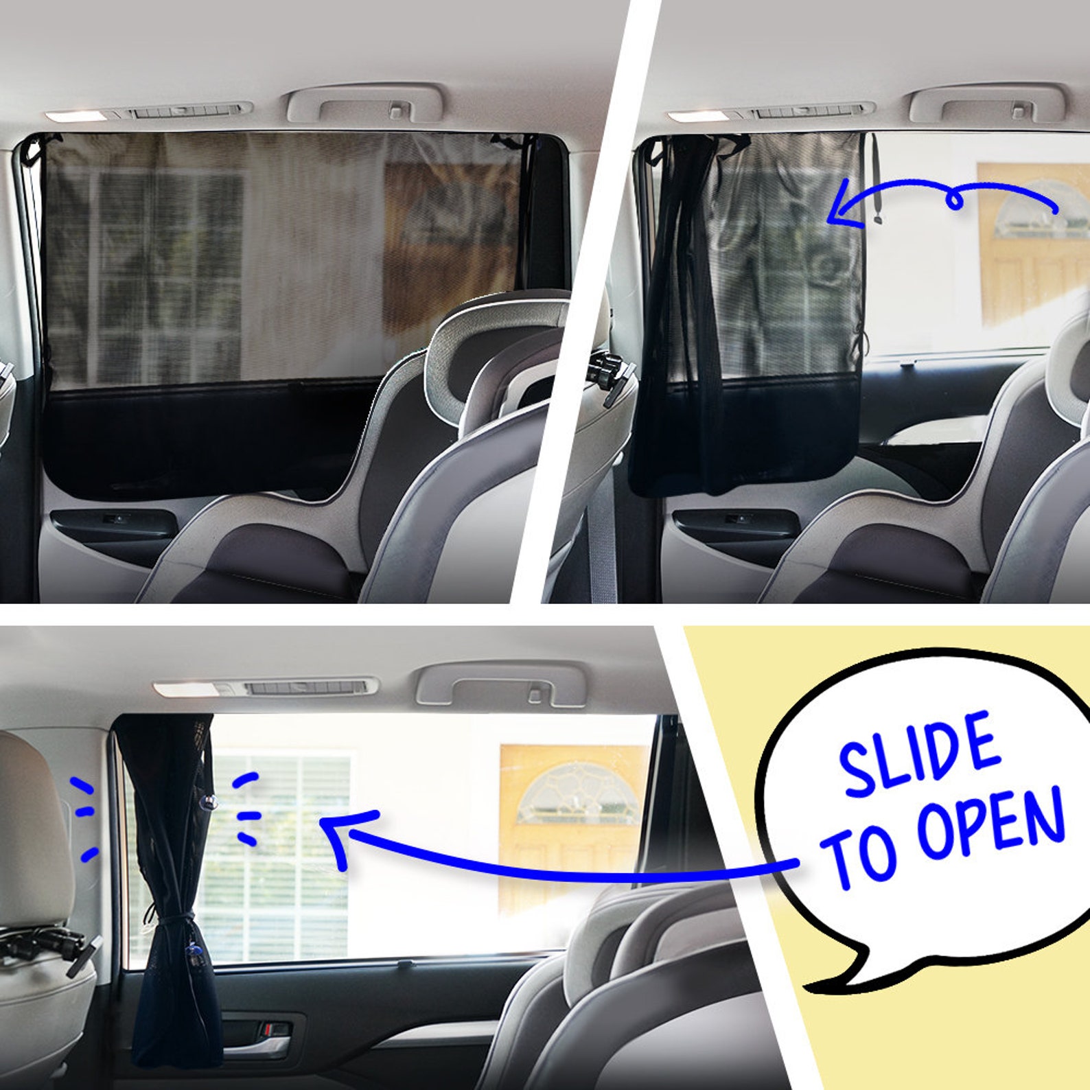 Car Window Shade Universal Curtain With Sun Etsy