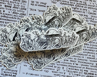 Mushroom Forest Fancies Cottage Core Sticker | Scrapbooking Supplies | Ephemera
