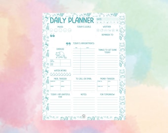 Printable Raccoon Daily Planner – Kawaii Woodland Organizer (PDF)