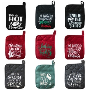 Potholder with sayings! Baking potholder! Christmas gift! Housewarming gift! Gift for bakers! Gift for neighbors! Gift for teachers!