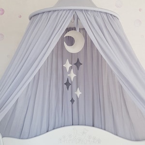 Moon mobile, Moon Nursery wall hanging, Baby minimalistic mobile, Expect mom Gift, Moon Nursery decor, Felt mobile, Moon Stars hanging