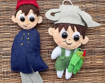 Wirt & Greg ornament, Over the Garden Wall ornament, Plush Wirt, Greg over the garden wall decor, Over the garden wall decoration