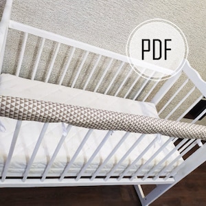 Crib rail cover pattern, Crib rail guard tutorial