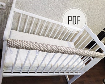 Crib rail cover pattern, Crib rail guard tutorial