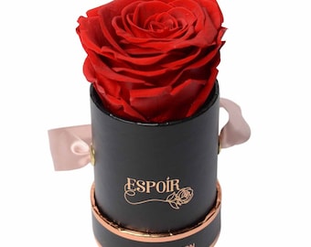 Preserved Rose in a round box |  Mother&#39;s Day Gift | Preserved Flowers| Bridesmaids, Engagement gift| Home Decor| Baby shower| wedding favor