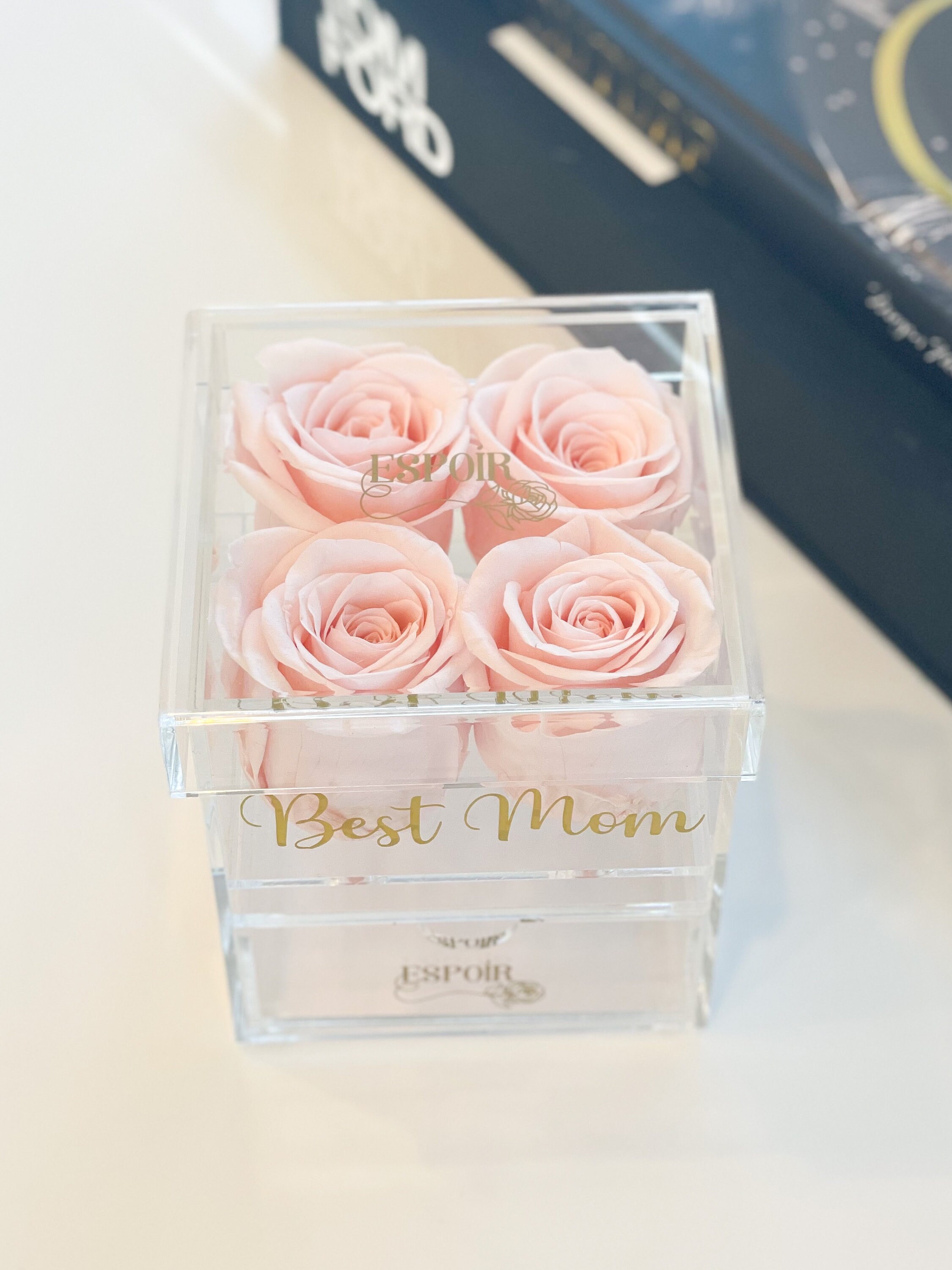 4 Forever Roses in Acrylic Jewelry Box | Mother's Day Gift | Preserved ...