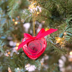 Rosa preservada en un corazón / Regalo de San Valentín / Flores preservadas / Flores para siempre