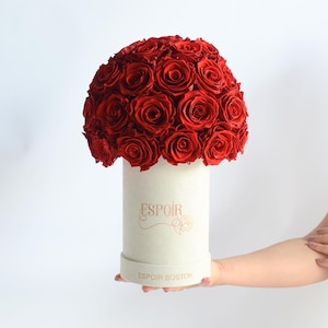 45 Preserved Rose Box |  Mother&#39;s Day Gift | Centerpiece, Real Preserved Roses| Forever Roses, Birthday Gift, Anniversary|Wedding|Home Décor