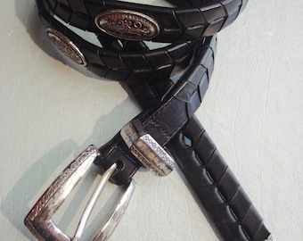 BRIGHTON SKINNY BLACK Unisex Belt