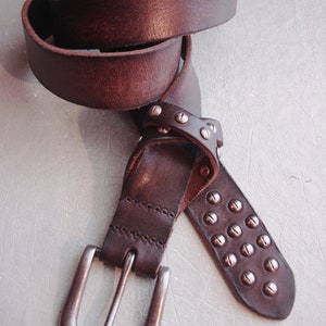 BROWN Cowboy STUD MEN Belt