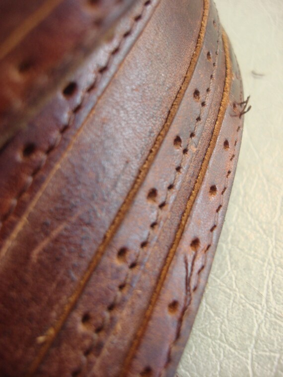 MEN BROWN LEATHER Belt - image 3