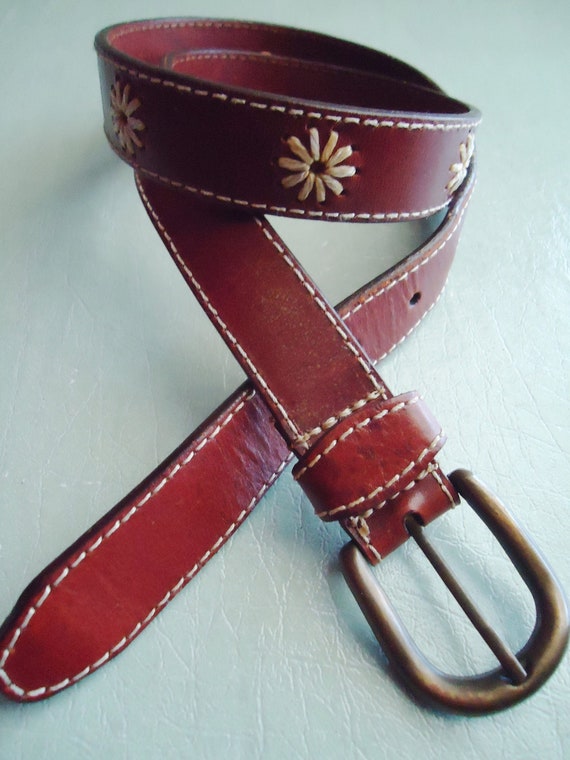 TAN  LEATHER BOHO Belt