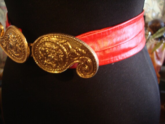 RED CLIP BUCKLE Belt - image 2