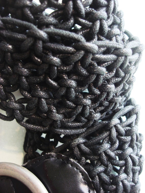 BLACK WOVEN NET Belt - image 2