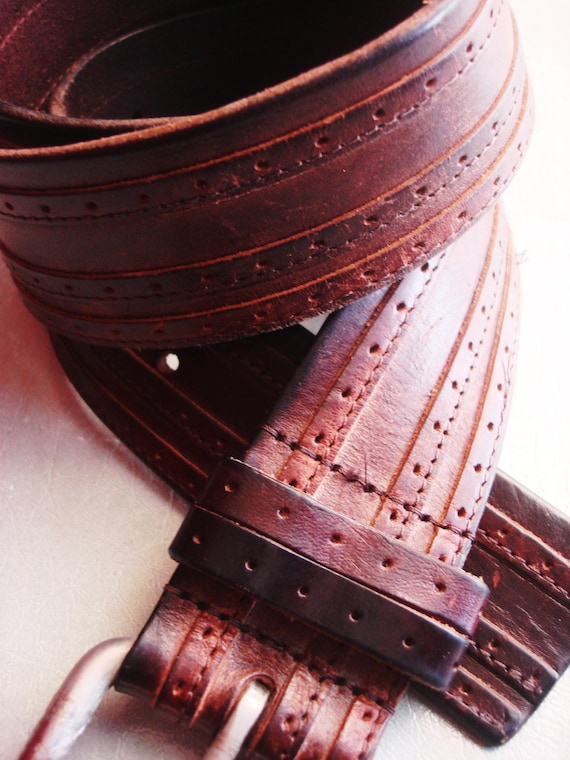 MEN BROWN LEATHER Belt