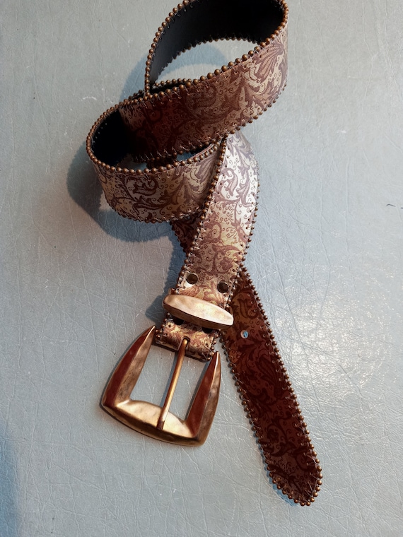 Ladies GOLD ORNATE MATTE Belt - Etsy display picture 3