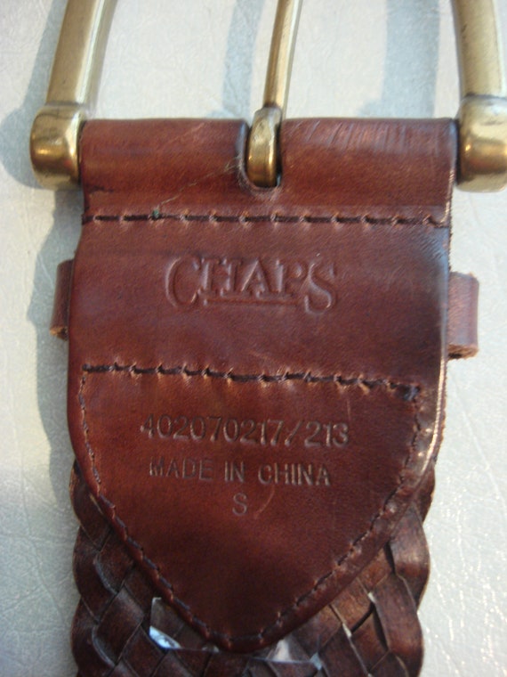 CHAPS BROWN LEATHER Belt - Etsy display picture 1