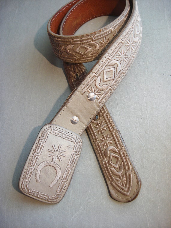 THICK LEATHER WHITE Belt