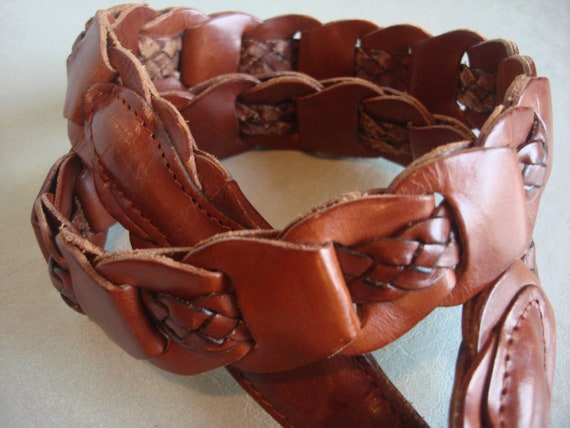 MEN LEATHER BRAIDED Belt - image 3