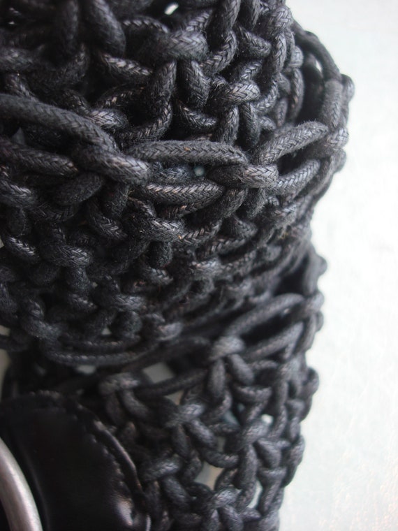 BLACK WOVEN NET Belt - image 4