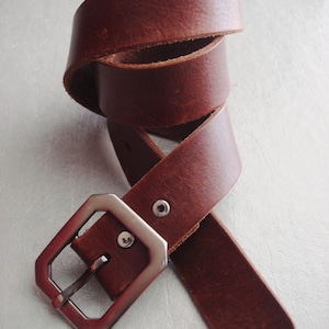 LEATHER SNAP BUCKLE Unisex Belt
