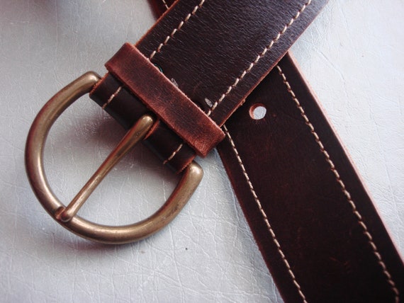 MEN THICK LEATHER Belt - image 3