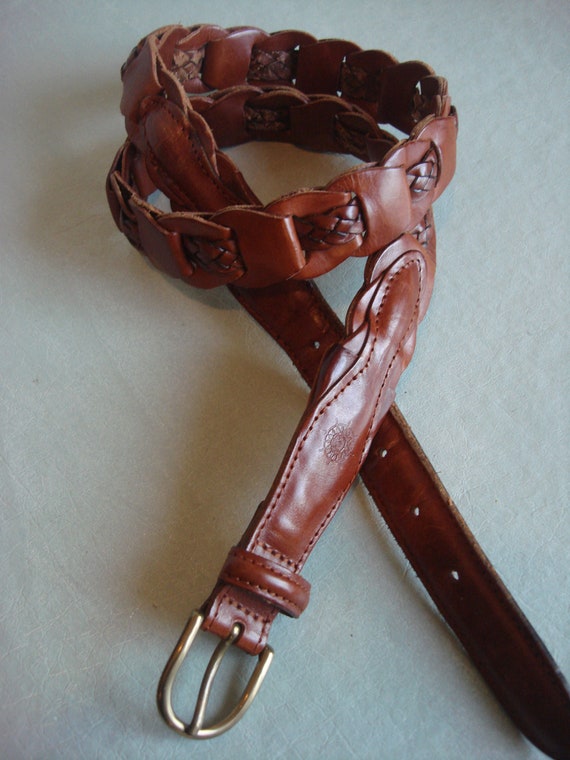 MEN LEATHER BRAIDED Belt