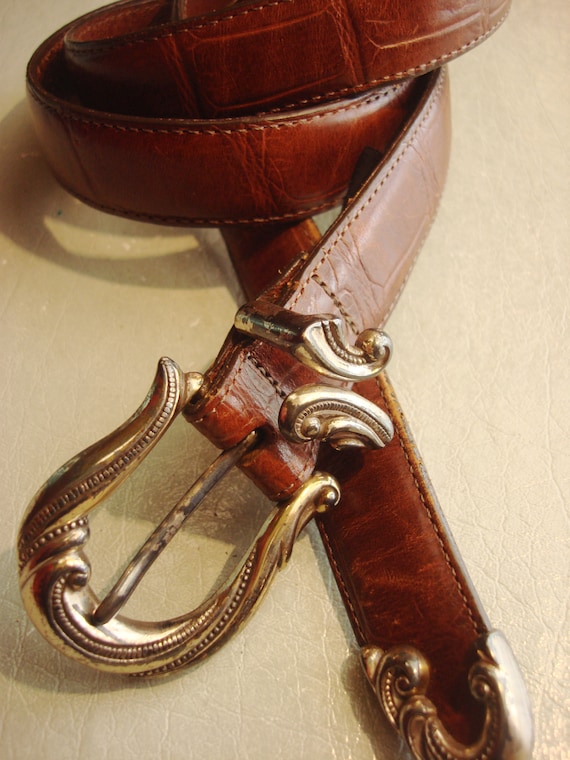 BRIGHTON BROWN LEATHER Belt