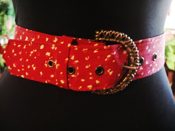 RED COTTON GRAFFITI Belt - image 2