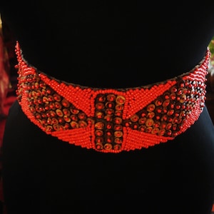 RED BEADED BELT