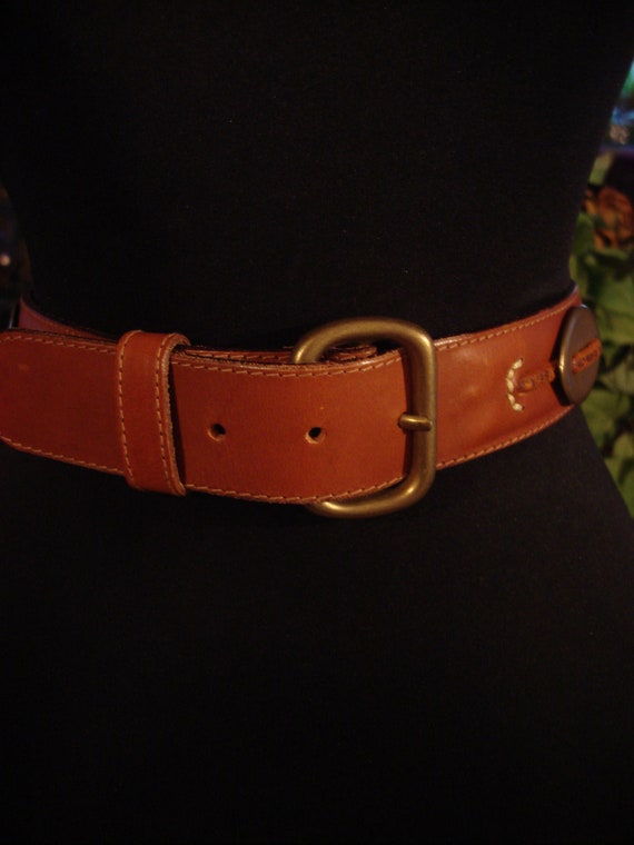 DKNY BROWN LEATHER Belt - Etsy display picture 2