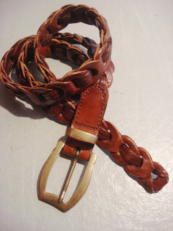 WEAVED LEATHER & BRASS Unisex