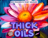 237 Realistic Procreate Oil Painting Brushes, Digital Paint Brush Set, Canvas & Paper Seamless Texture Brushes, 5 Color Palettes, User Guide