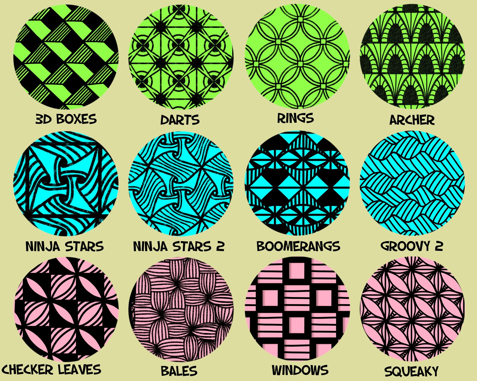 48 Seamless Pattern Zentangle Procreate Brushes Pattern Brush Etsy