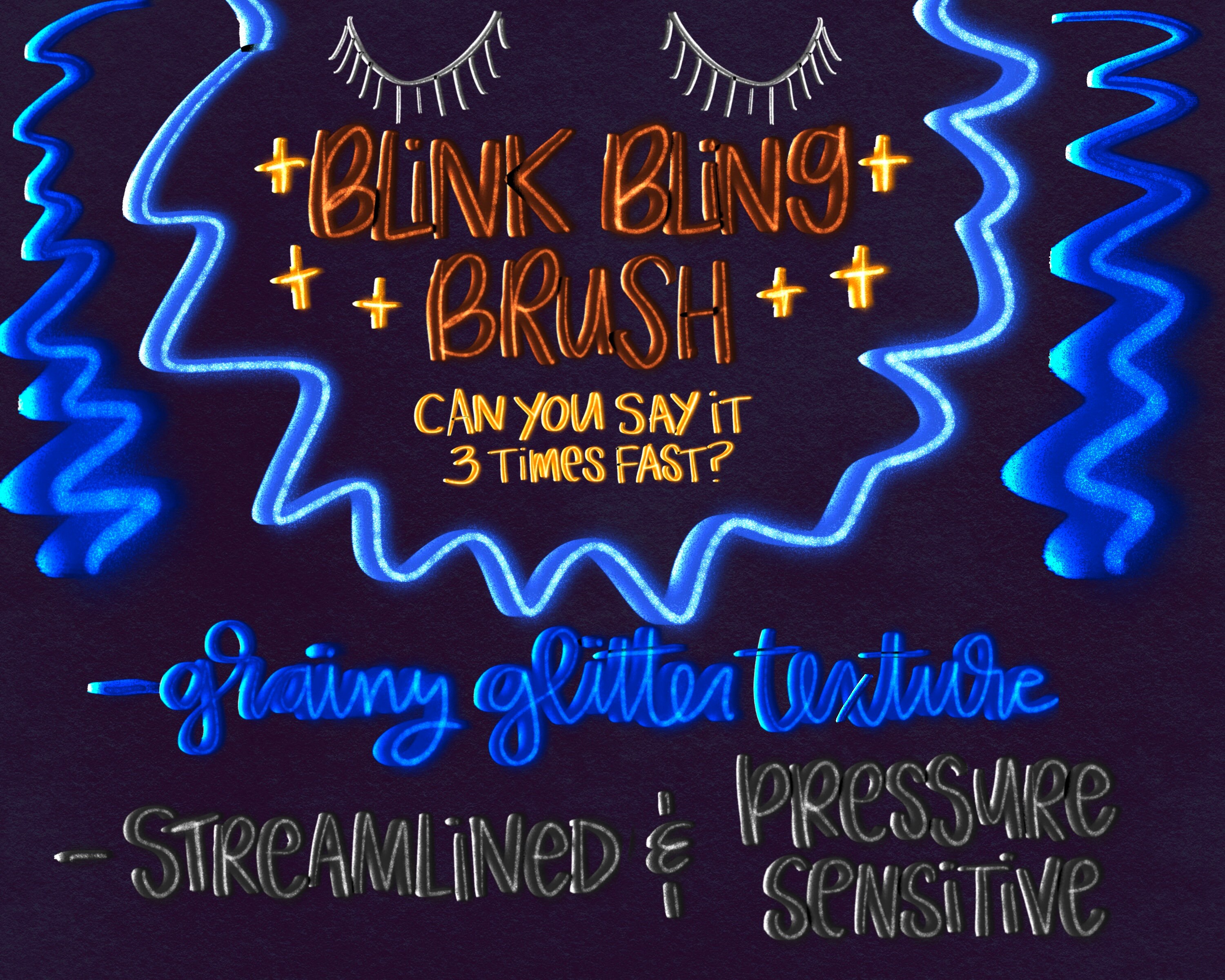3D Gold and Silver Metallic Procreate Brushes for Lettering ...