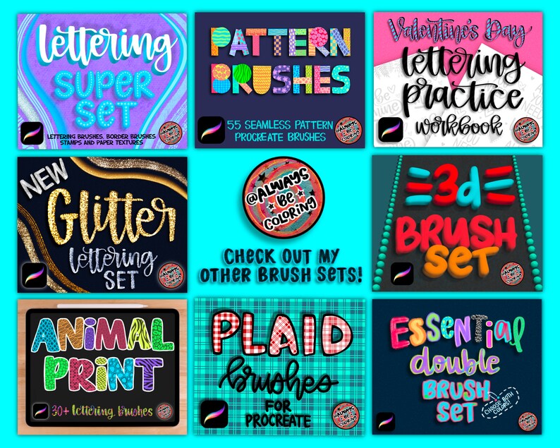 10 Procreate Dot Line Brushes Procreate Border Brushes Etsy