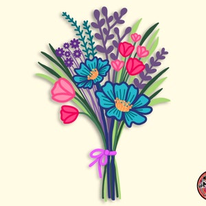 30+ Hand Drawn Procreate Stamp Brushes With Flower Bouquets! Procreate ...