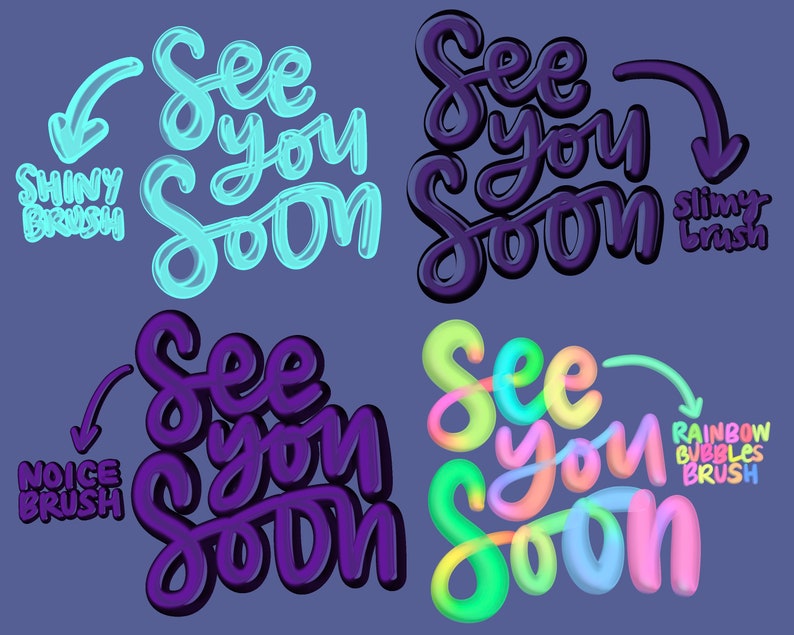 35 Bubble 3D Procreate Brushes! Three Dimensional Digital Procreate Brushes, Lettering Brush Pack, Procreate 3D Set, Hand Lettering Brushes image 8