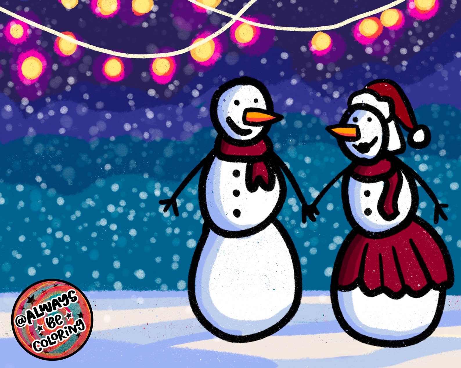 Procreate Christmas Holiday Snowman Set, 21 Procreate Stamp Brushes, 4 ...