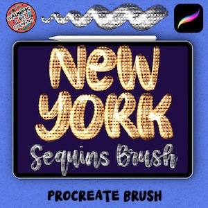 One Procreate Metallic Sequins Brush for Lettering and Digital Illustrations, PDF User Guide Procreate Glitter Brush, Procreate Lettering