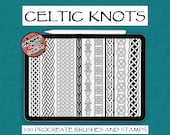 100 Procreate Celtic Knot Inspired Brushes and Stamps, Border Brush Set, Procreate Tattoo Brush Set, Celtic pattern texture brush pack
