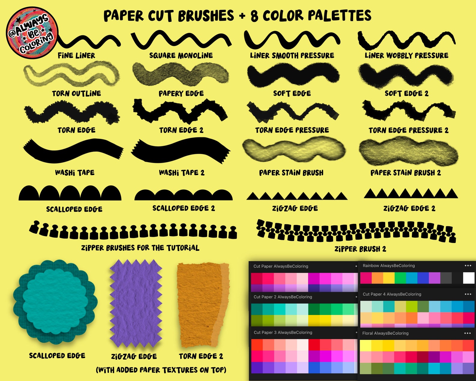 170 Realistic Procreate Paper Texture Brushes, Drawing & Shading ...