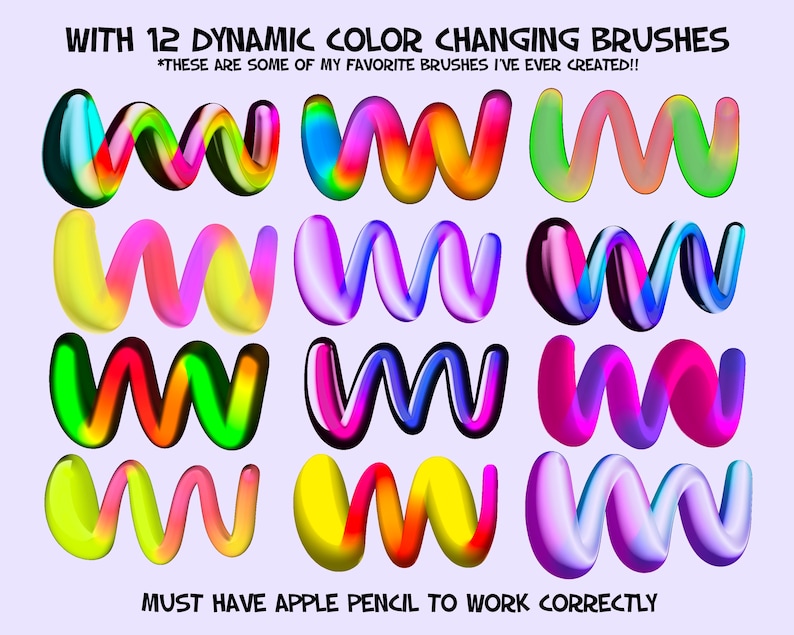 35 Bubble 3D Procreate Brushes! Three Dimensional Digital Procreate Brushes, Lettering Brush Pack, Procreate 3D Set, Hand Lettering Brushes image 4