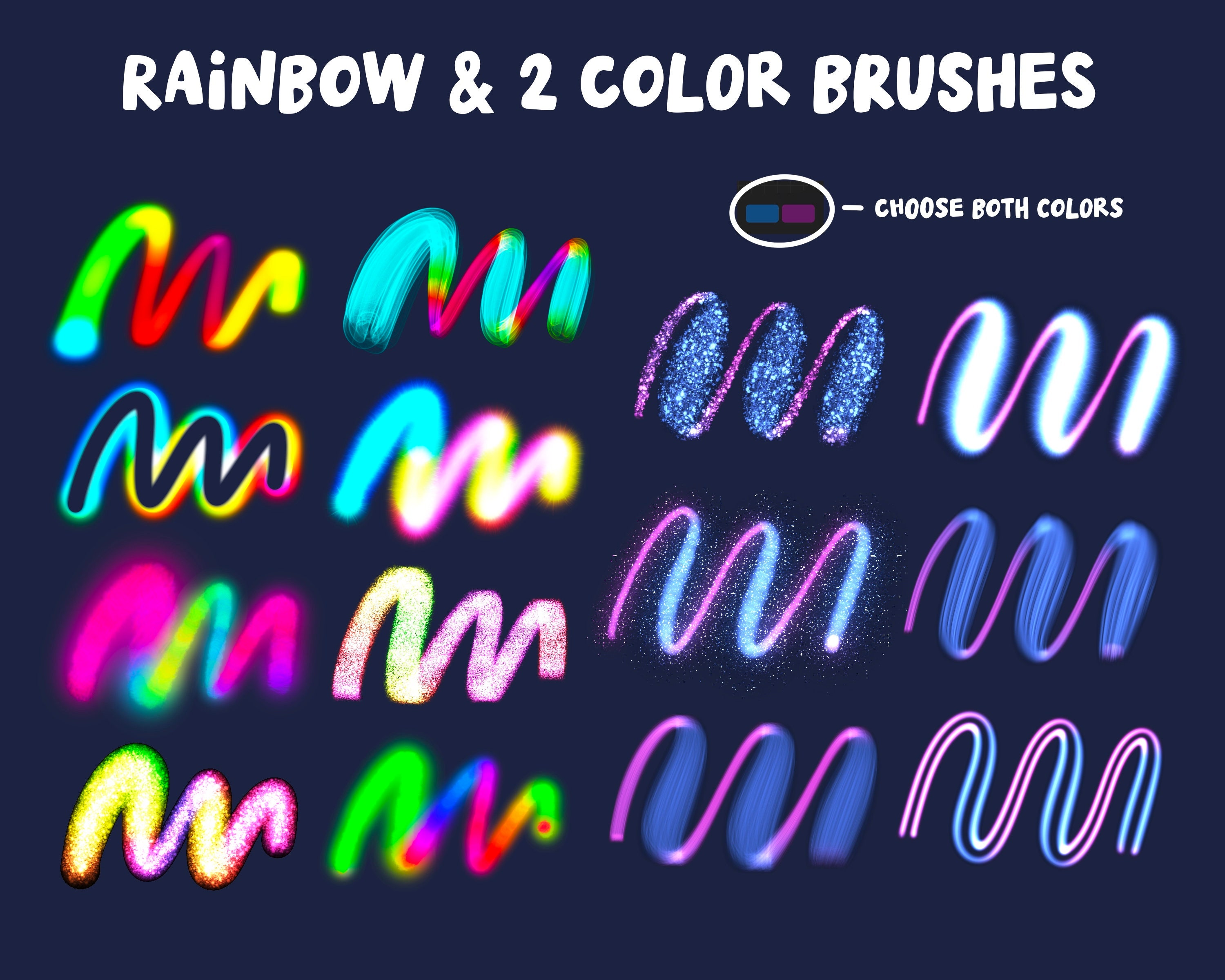 Procreate Neon Brush Set for Lettering & Illustration. With Neon 3D ...