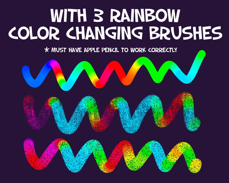 23 Procreate Texture Monoline Brushes Lettering Brushes Etsy