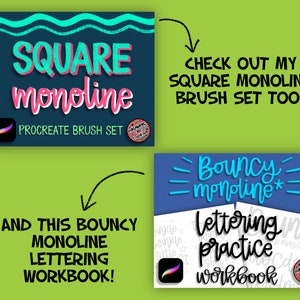 23 Procreate Texture Monoline Brushes, Lettering Brushes, Texture ...