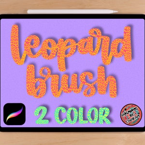 Leopard Print Double Procreate Lettering Brush!  Choose Both Colors! Seamless pattern brush, Animal print brush, Texture, Lettering Brush